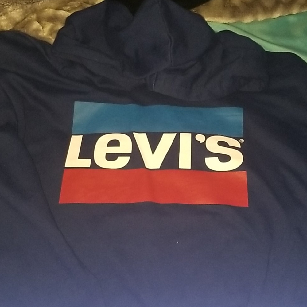 LEVI'S cropped navy blue hoodie long sleeve